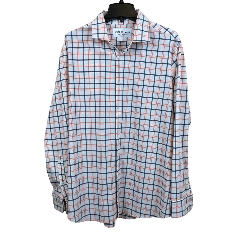 MIZZEN+MAIN‎ Men's Shirt XL Multi-Color Trim Fit Long Sleeve Check Button Up